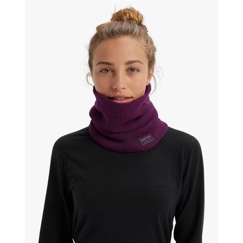 ❄️ Burton Waffle Neck Warmer + Beanie Bundle – Super Warm – Purple Charisma